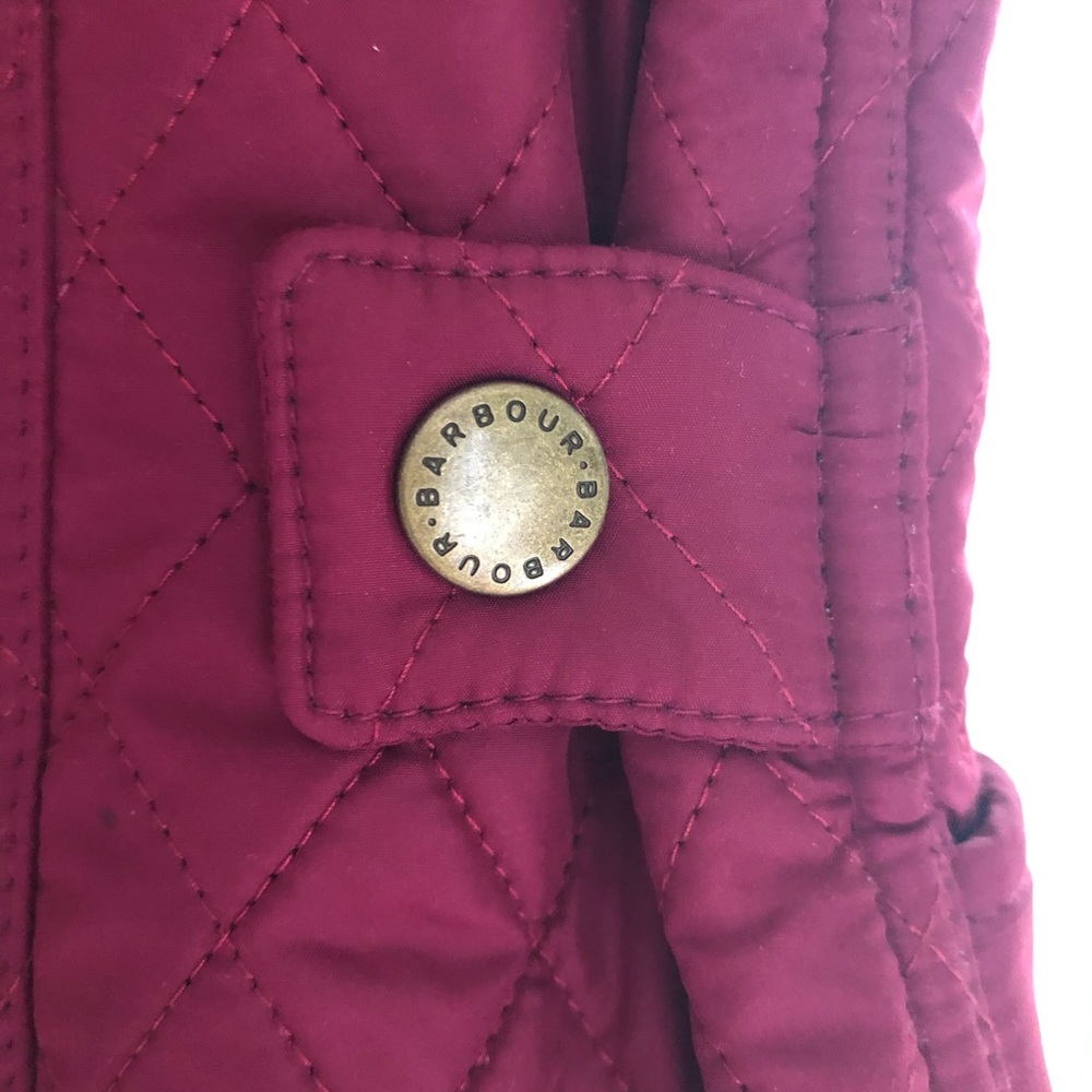 Barbour Berry/Wine Quilted Vest, Size 6 - Picture 5 of 6